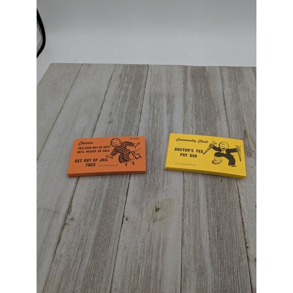 Vintage 1973 Monopoly Replacement Cards Chance Community Chest - Picture 1 of 4